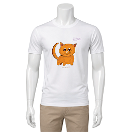 เสื้อยืดลายแมวปลาเทวดา